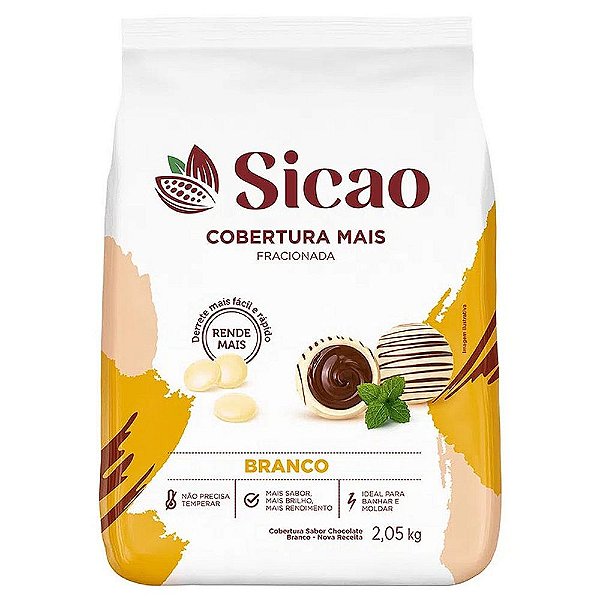 Cobertura Branco Gotas Mais 2,05kg - Sicao