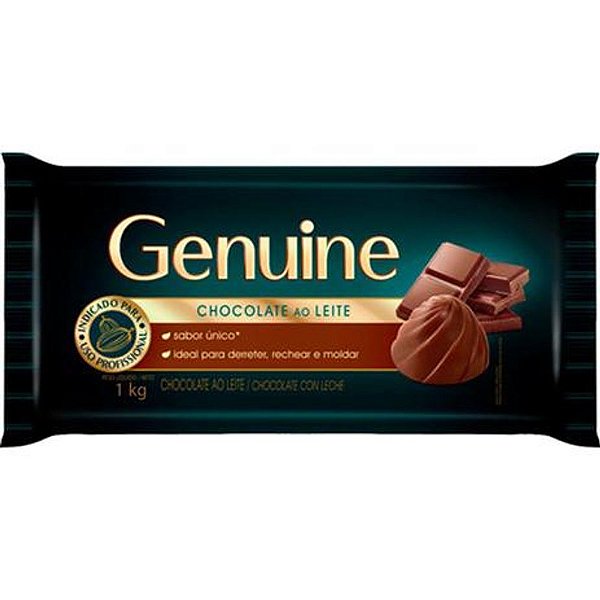 Chocolate em Barra ao Leite 1,0kg - Genuine
