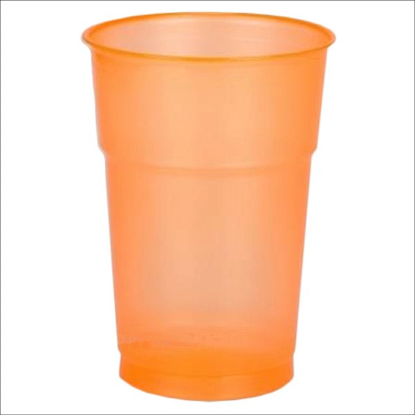Copo Gold Neon Laranja Copaza 300ml | 50 Unidades