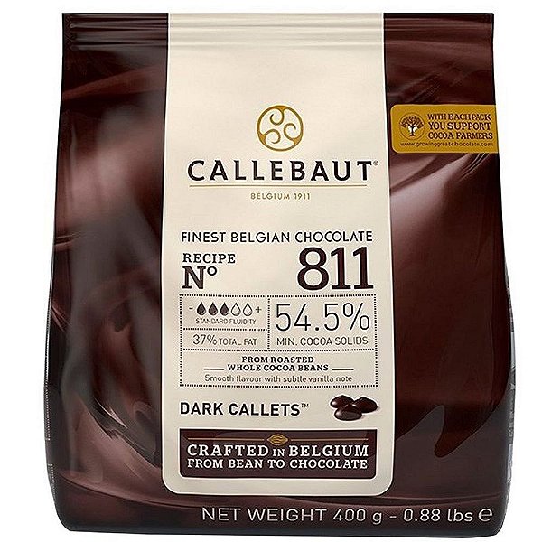 Chocolate Belga 811 Amargo 54.5%  400g - Callebaut