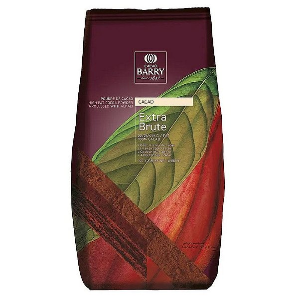 Cacau em Pó Extra Brute 100%  1kg - Callebaut
