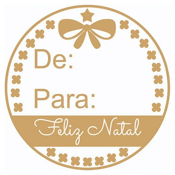 Etiqueta Adesiva Natal De Para Ouro 60Un - Hiper Embalagens