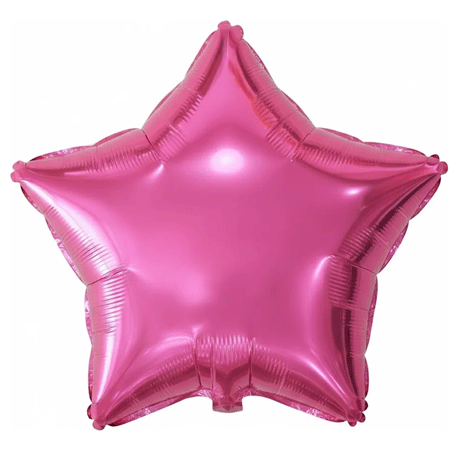 Balão Metalizado Estrela Rosa Claro Bebê 18P - Br Festas