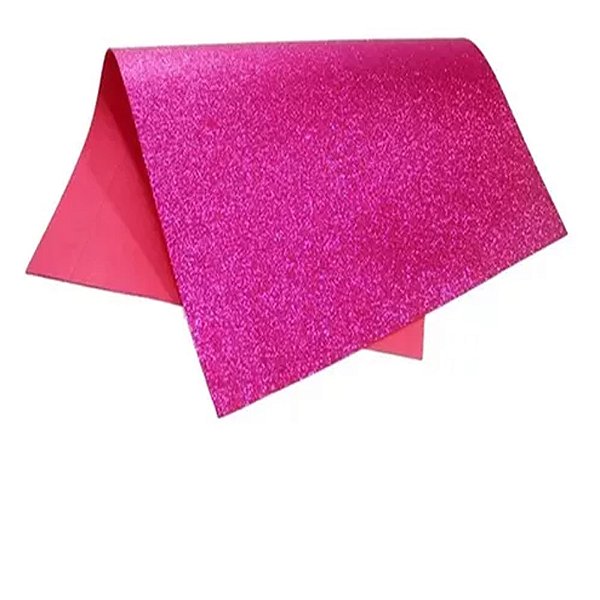 Placa EVA Glitter Pink 40X60cm - Silver Plastic