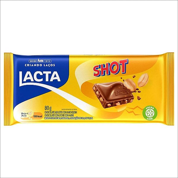 Chocolate Lacta 80gr Shot