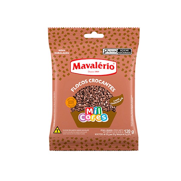 Flocos Crocantes Sabor Chocolate Mil Cores 120g - Mavalério