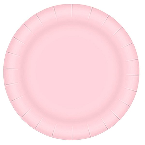 Prato 18cm Colors Rosa Bebê | 8 Unidades