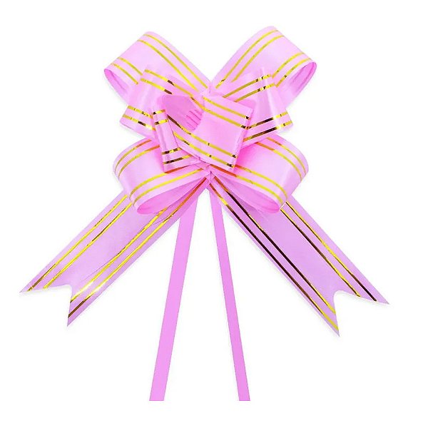 Laço Tradicional Pequena com 10 Unidades Rosa