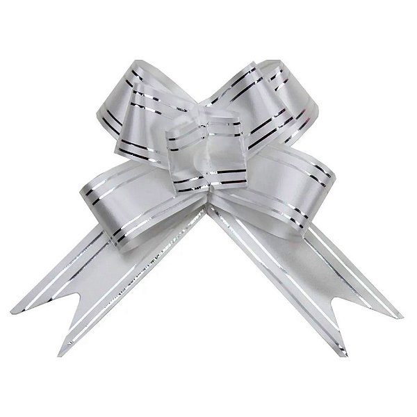 Laço Tradicional Grande com 10 Unidades Prata