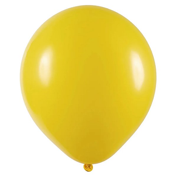 Balão 9 Liso Amarelo | 50 Unidades
