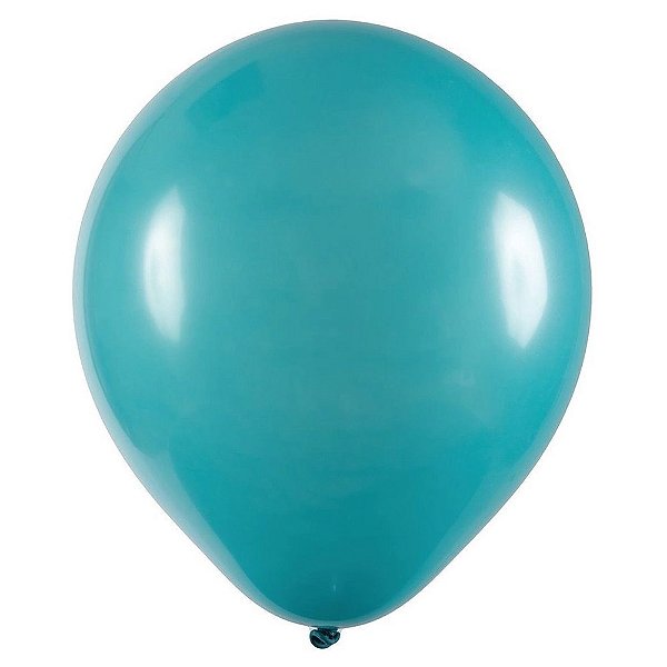 Balão 9 Liso Azul Turquesa | 50 Unidades