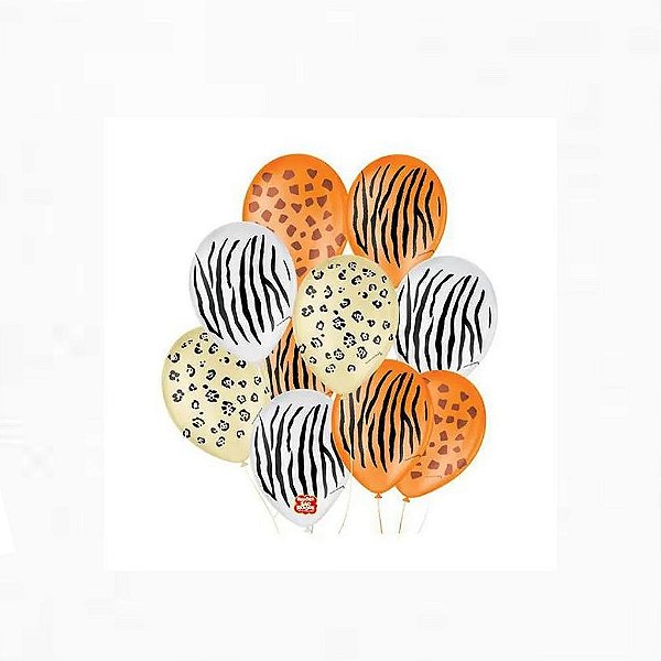 Balão 9 Tema Safari Sortido 25un - São Roque