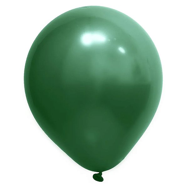 Balão Cromado 9 Verde | 25 Unidades