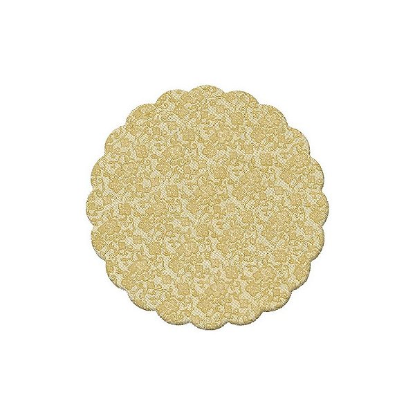 Fundo Renda 9cm Ouro | 100 Unidades