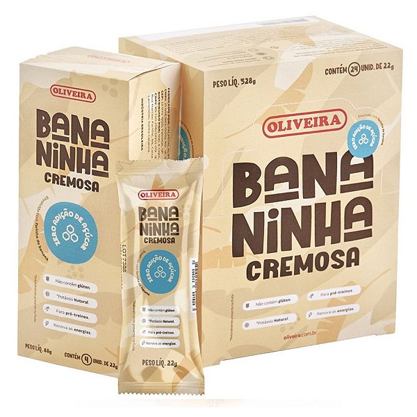 Bananinha Cremosa Sem Açúcar 24un/22gr