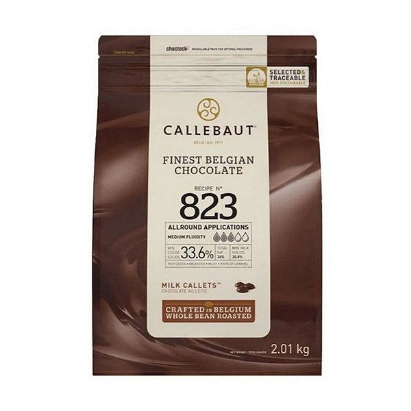 Chocolate Belga 823 ao Leite 33.6%  2,01kg - Callebaut