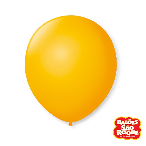 Balão 9 Liso Amarelo Ocre 50un - São Roque
