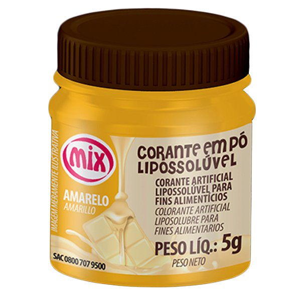 Corante em Pó Lipossolúvel Amarelo 5Gr