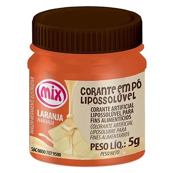 Corante Pó Lipossolúvel Laranja 5g - Mix