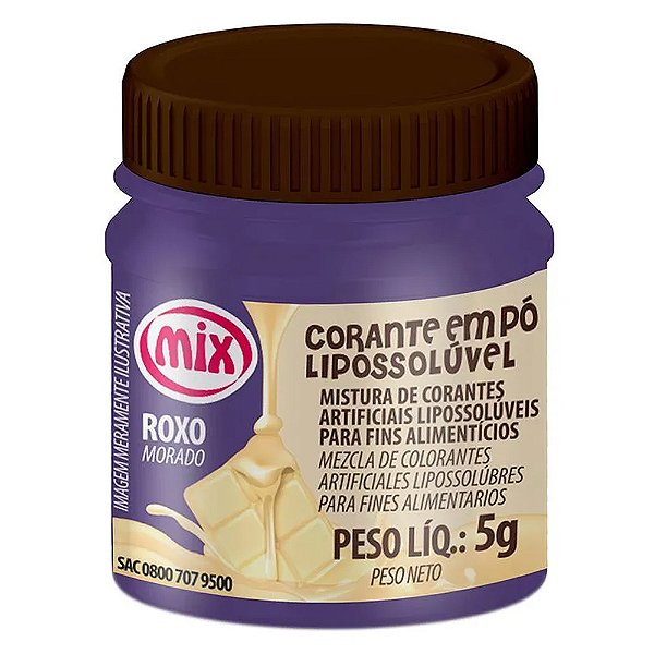 Corante em Pó Lipossolúvel Roxo 5Gr