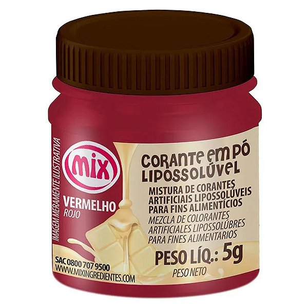 Corante em Pó Lipossolúvel Vermelho 5Gr