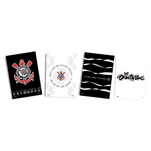 Quadros Decorativos Corinthians 4un - Festcolor