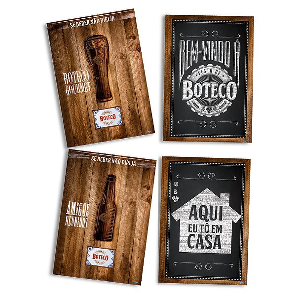 Quadros Decorativos Boteco 4un - Festcolor