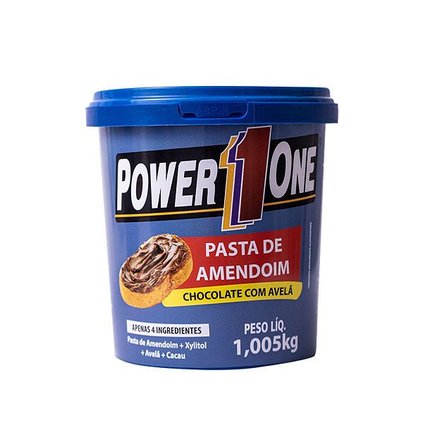 PASTA AMENDOIM POWER1ONE CHOC/AVELA (Próximo da Validade)