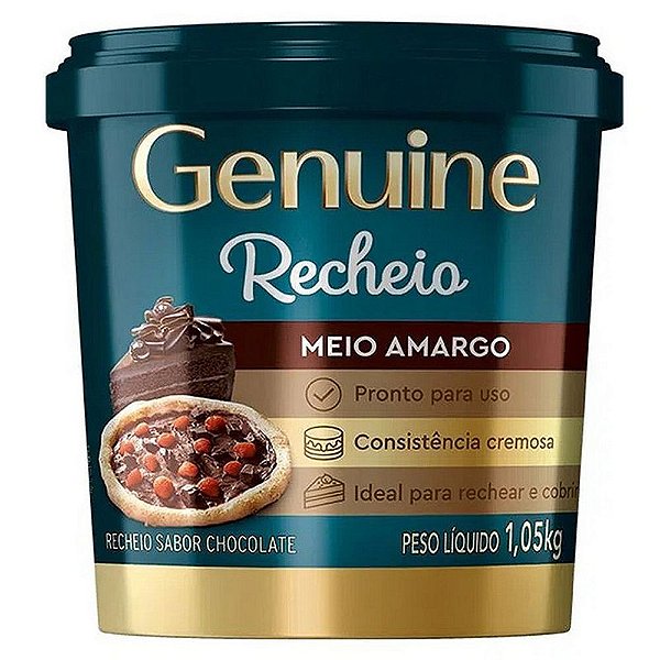 Recheio Meio Amargo 1,05kg - Genuine