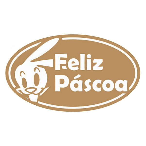 Etiqueta Adesiva de Páscoa Ouro Oval 100un - Hiper