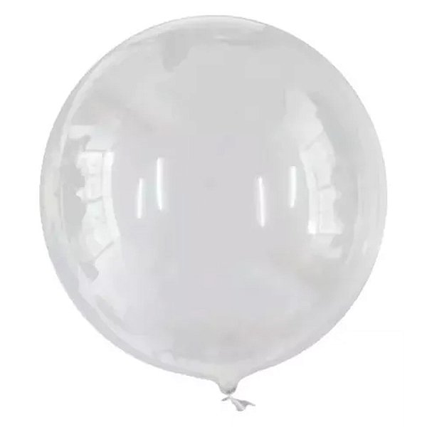 Balão Bolha 36 Polegadas - Silver Plastic