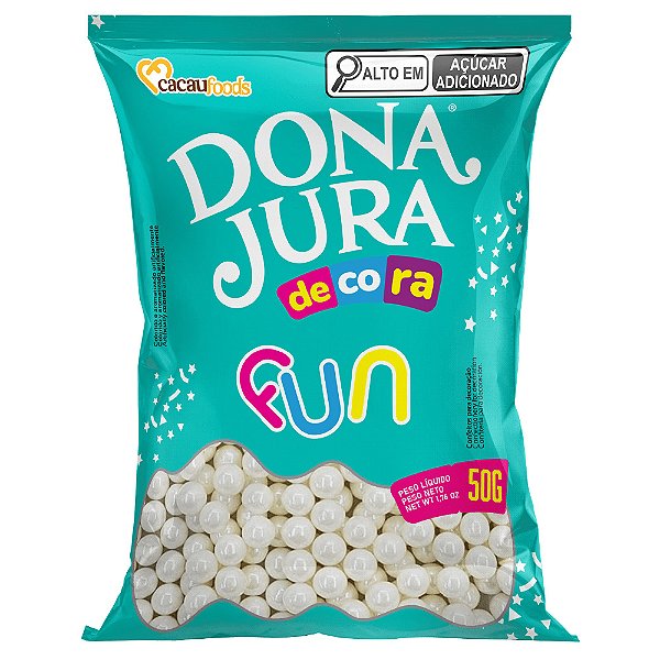 Confeito Decora Fun Pérola Big 50g - Dona Jura
