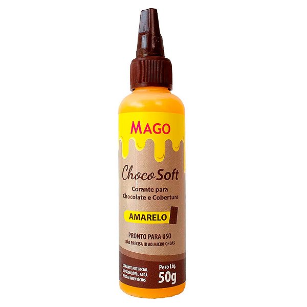 Corante para Chocolate Soft Amarelo 50gr Mago