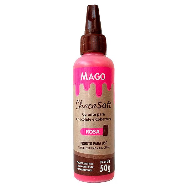 Corante para Chocolate Soft Rosa 50g - Mago