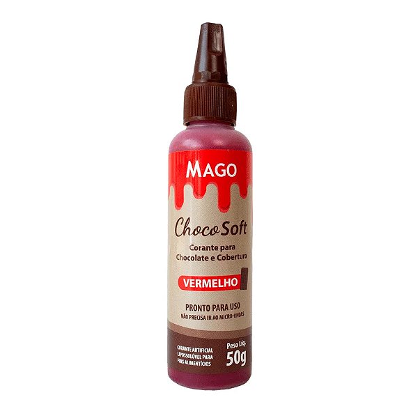 Corante para Chocolate Soft Vermelho 50g - Mago