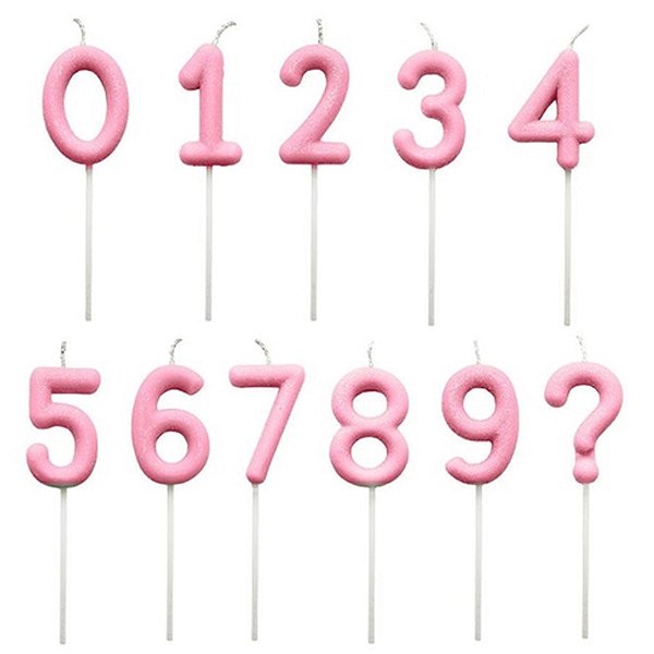 Vela Candy Rosa Número 2 - Alchester