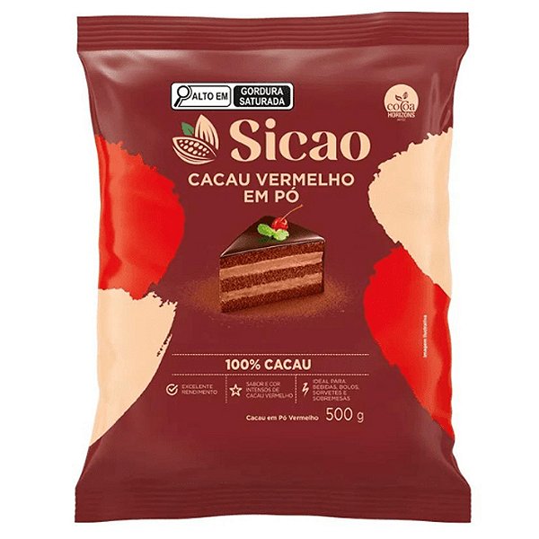 Cacau em Pó Vermelho 100% 500g - Sicao