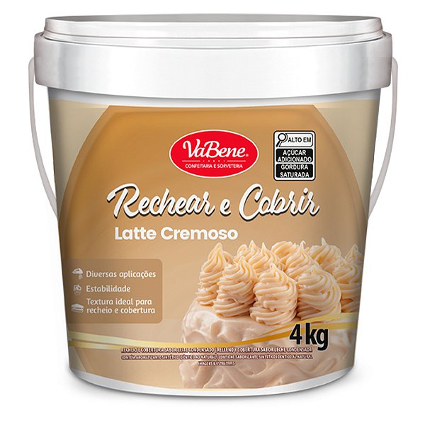 Rechear e Cobrir Latte Cremoso 4kg Vabene