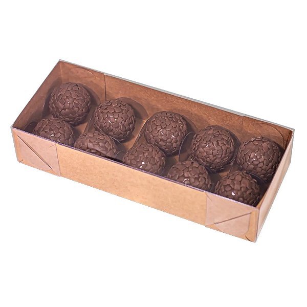 Caixa Kraft 10 Doces 10Un Desmontada - Ideia Embalagens