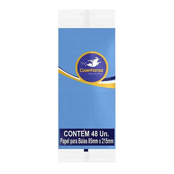 Papel Bala Azul Médio 48un Campfesta