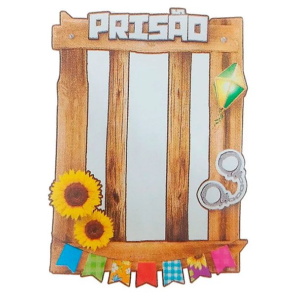 Adereço Moldura para Tirar Foto Festa Junina Prisão - Regina