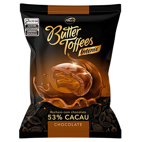 Bala Butter Toffe 53% Chocolate 500gr Arcor