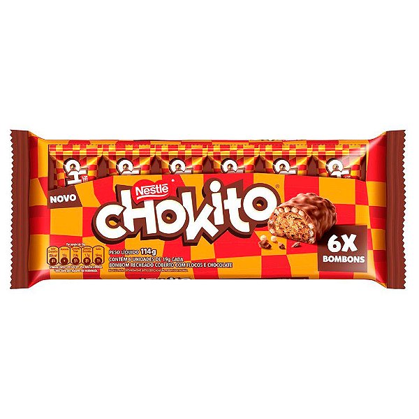Chocolate Chokito 114gr 6 Bombons Nestlé