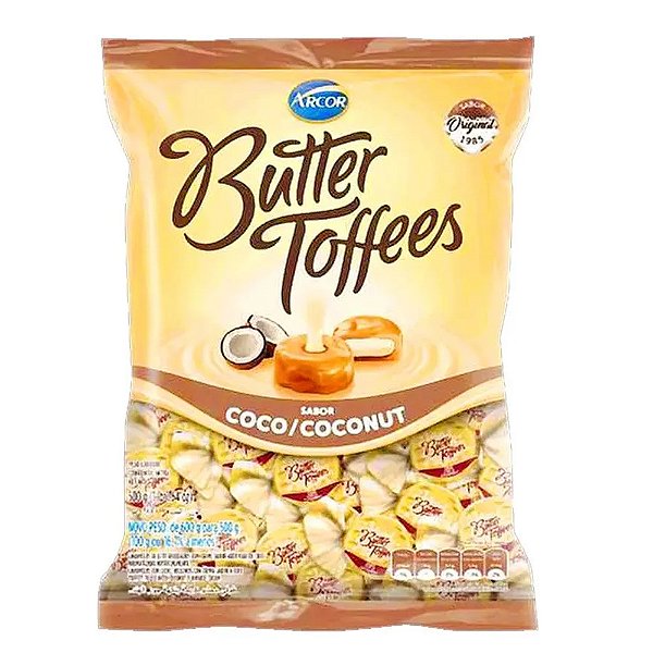 Bala Butter Toffe Coco 500G - Arcor