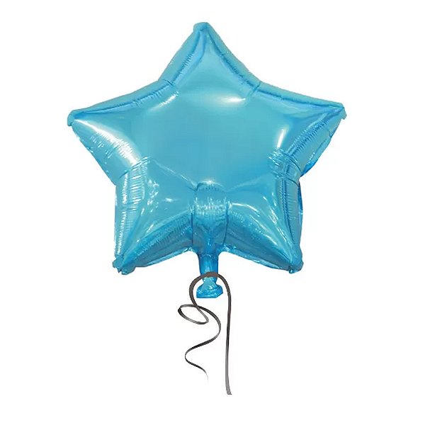 Balao Met 18P Estrela Azul Claro Br