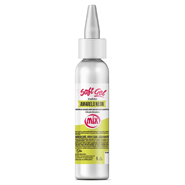 Corante Soft Gel Neon Amarelo 25G - Mix