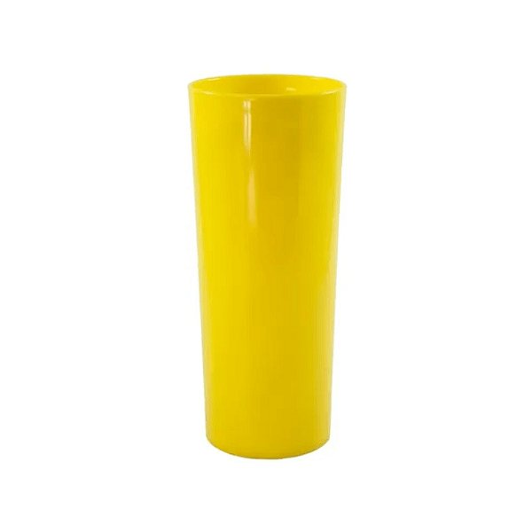 Copo Long Drink Amarelo 350Ml Qualy