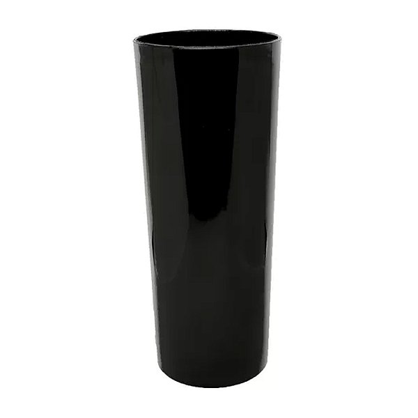 Copo Long Drink Preto 350Ml Qualy