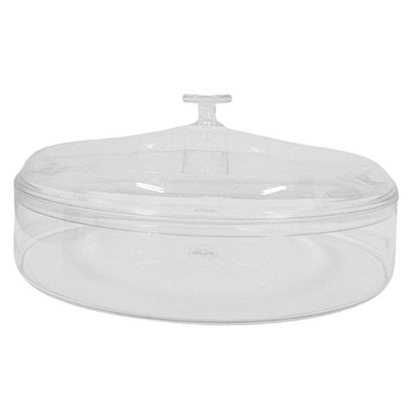 CAKE BOX REDONDO COM TAMPA PARIS TRANSPARENTE 1,1L - LSC TOYS