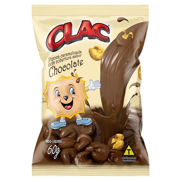 Pipoca Clac com Cobertura de Chocolate 60g - Clac